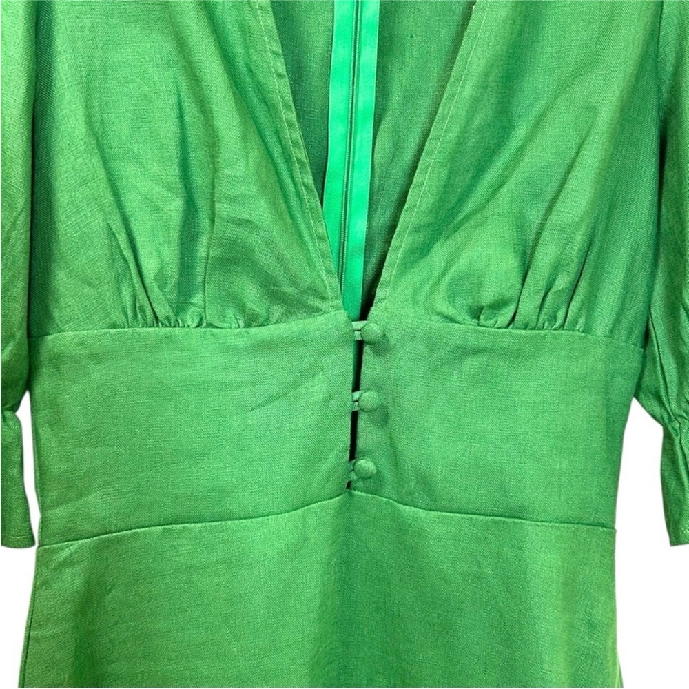 Reformation Simi Linen Mini Dress Size 12 - Picture 9 of 11